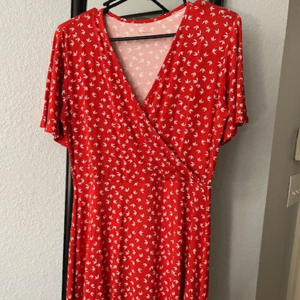41 Hawthorn Red Patterned  Dress